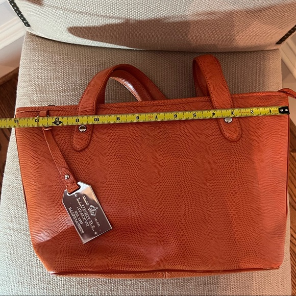 PRICE DROP*Make offer* LAUREN Ralph Lauren Orange Snake Skin Pattern Purse - Picture 8 of 16